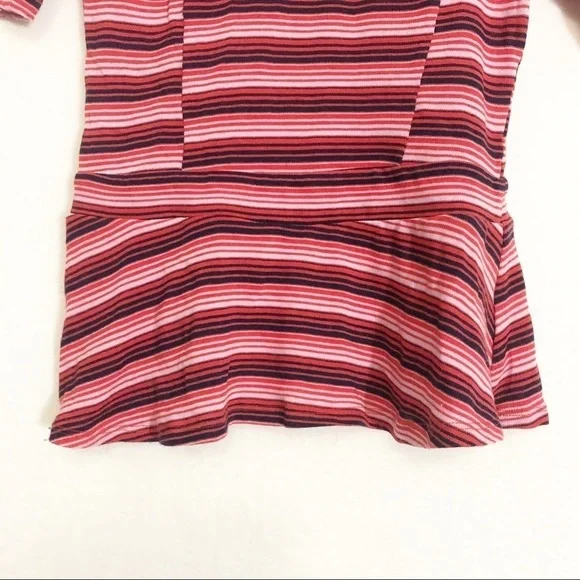 💕2 for $20 Bordeaux Anthropologie Striped Top - Picture 7 of 9